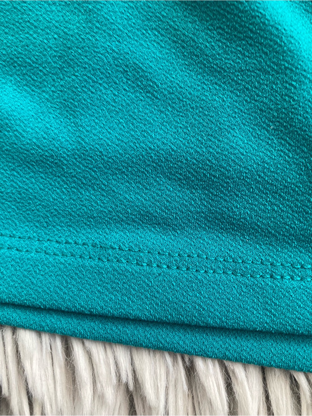 NWOT BCBG Teal Spaghetti-Strap Draped Pocket Mini Dress Medium Revolve - Picture 9 of 11